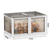 Large Capacity Storage Box Foldable Storage Cabinet with Wheels PP Transparent Sundries Storage Bin Book Toy Cloth Organizer Box