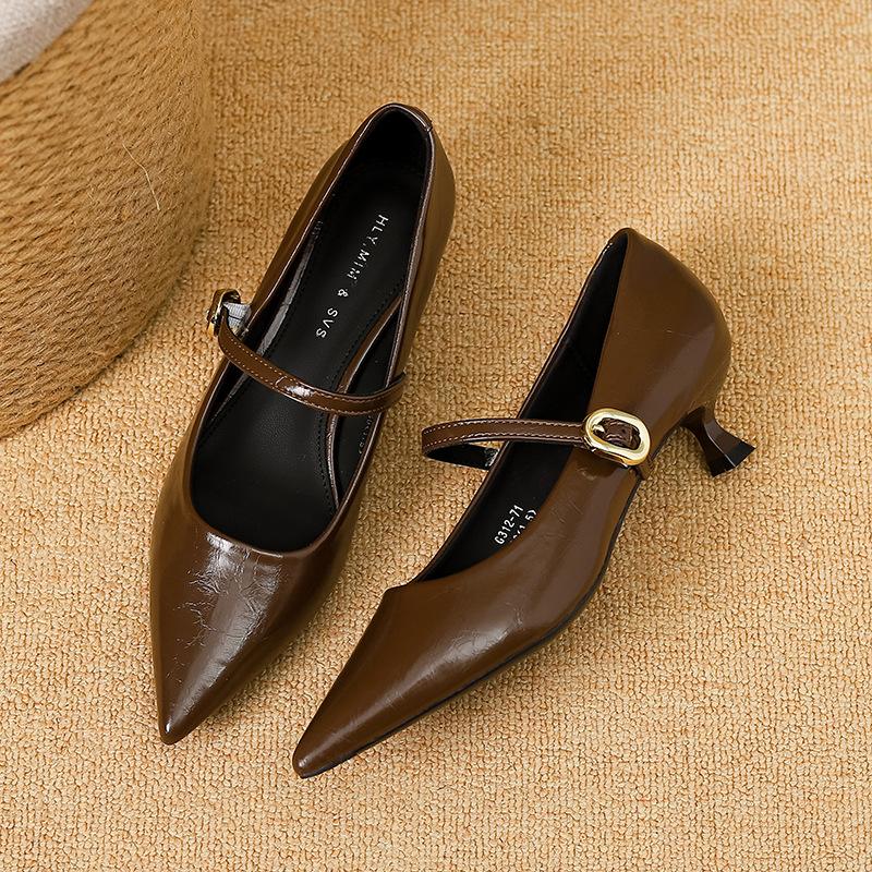 

G312-71 Huiliya high-end single shoes women s autumn 2025 new light-mouth stiletto pointed high heels 40