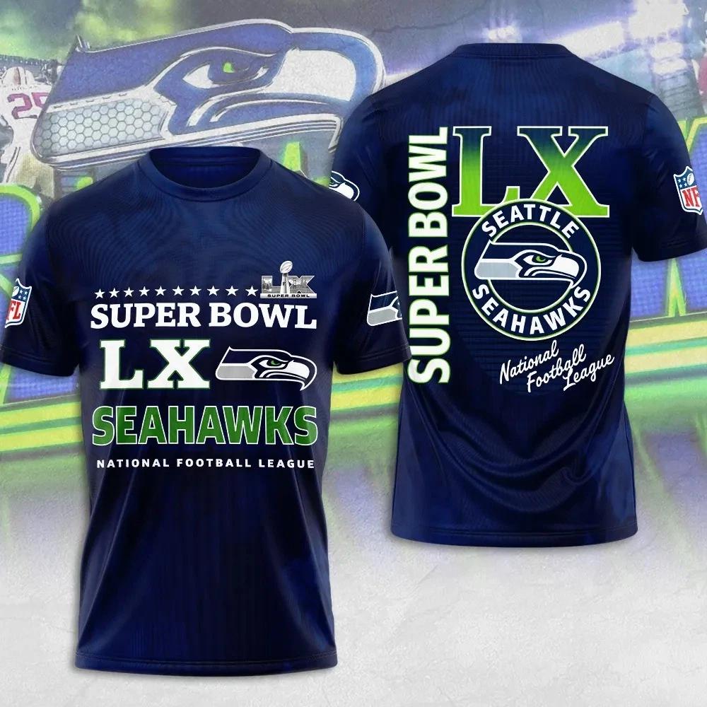 Seattle Seahawk Super 1Bowl LX 3D Apparel AOP Shirt Unisex S-5XL M