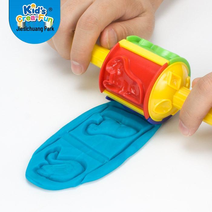 Children's DIY Color Clay Craft Kit: Includes Leather Clay, Glue Machine, Needle Cylinder, Noodle Maker, Dessert, Cake, and Bread Making Tools.