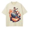 Bierflaschenbombe Anime T-Shirt Gedruckte Übergroße Grafik-T-Shirts Lässige Streetwear Baumwoll-Tops