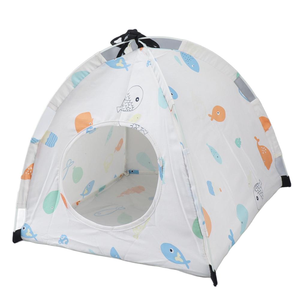 Pet Tent Cartoon Print Detachable Washable Portable Cat Tents for Cats Puppy Small Pets