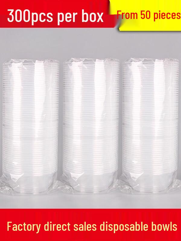 Disposable Plastic Round Bowls with Lids