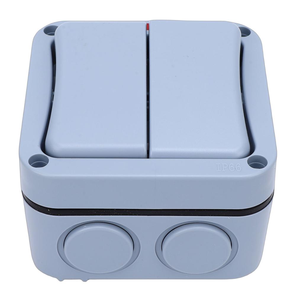 2 Gang   with Indicator Light 2 Gang Electrical   with Light 2 Gang Power   IP66 Waterproof 20A   Mounted