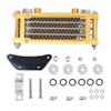 Universal Engine Oil Cooler Kit Gold Radiator with Mounting Accessories for 125cc‑250cc Motorcycle Dirt Pit Bike ATV