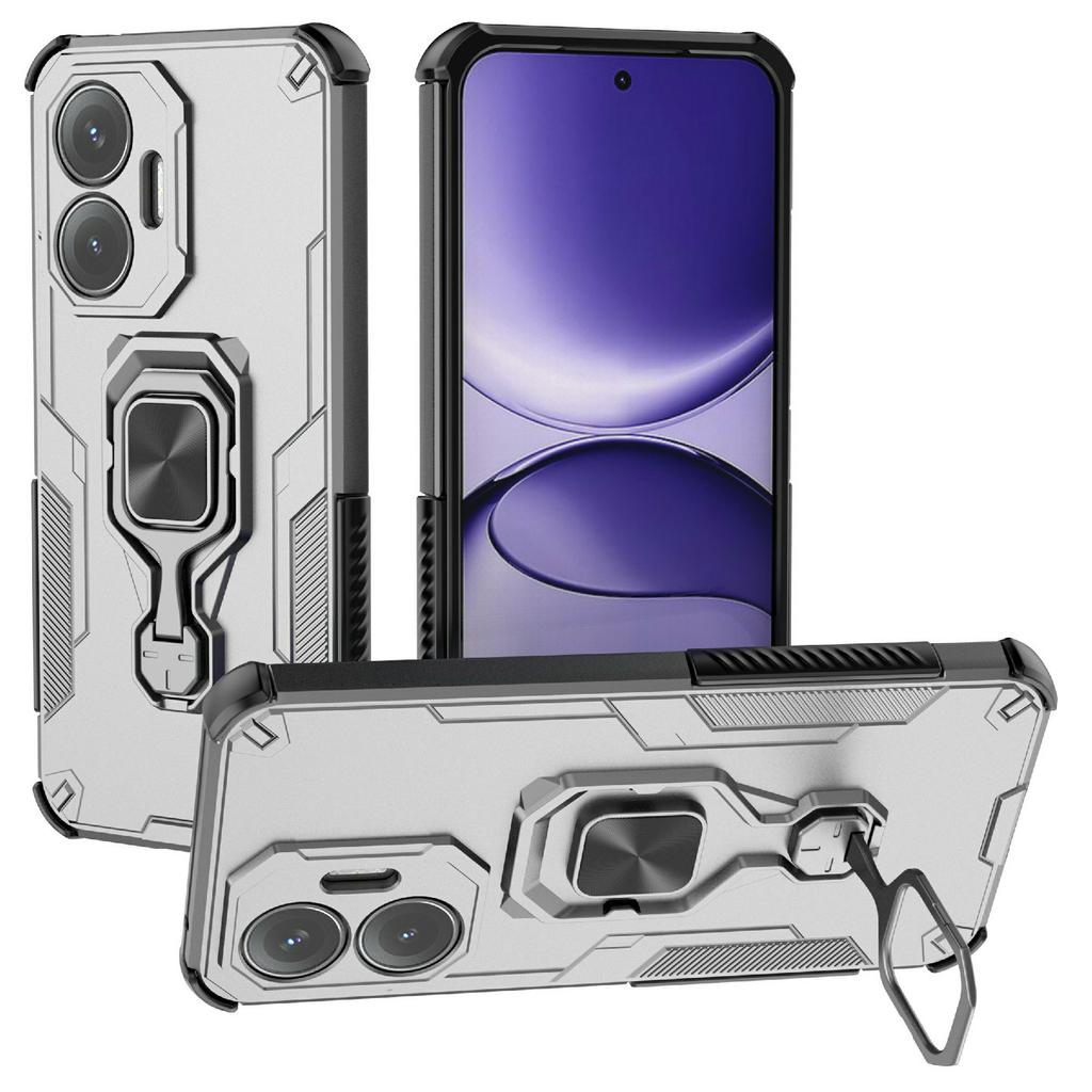 For Xiaomi Poco F7 5G/Redmi Turbo 4 Pro 5G Case Rotatable Ring Kickstand PC+TPU Shockproof Phone Cover
