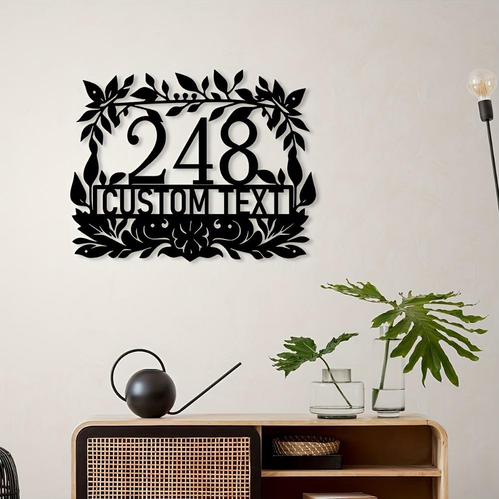 Metal Wall Art Sign Rustic Home Entrance Decor Door Sculpture New Home Gift