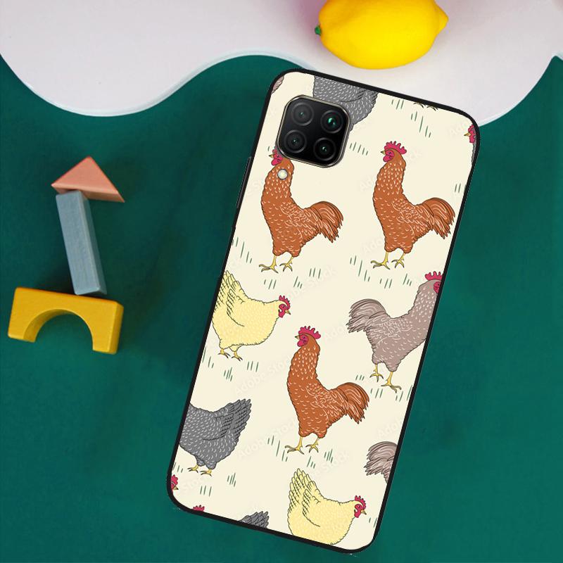 Chicken Pattern For Huawei Nova 11i 12s 12i 8i 7i Y73 Y70 Y90 Y60 Y72 Y61 Y91 9 10 SE P30 Pro P40 Lite Case
