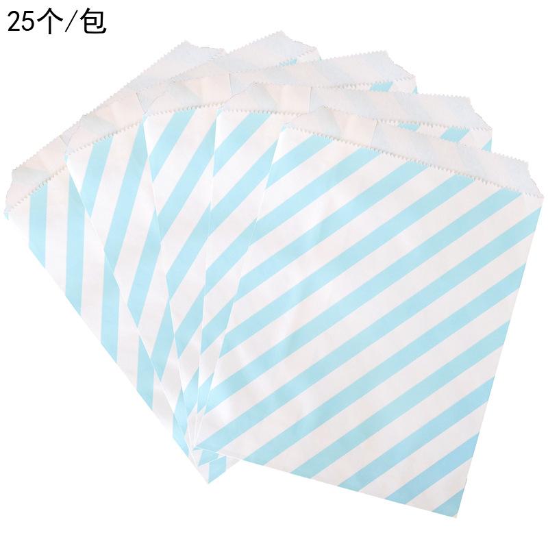 25Pcs Polka Dot Striped Paper Bags, Colorful Party Favor Bags, Wedding Birthday Dessert Cookie Gift Packaging Bags