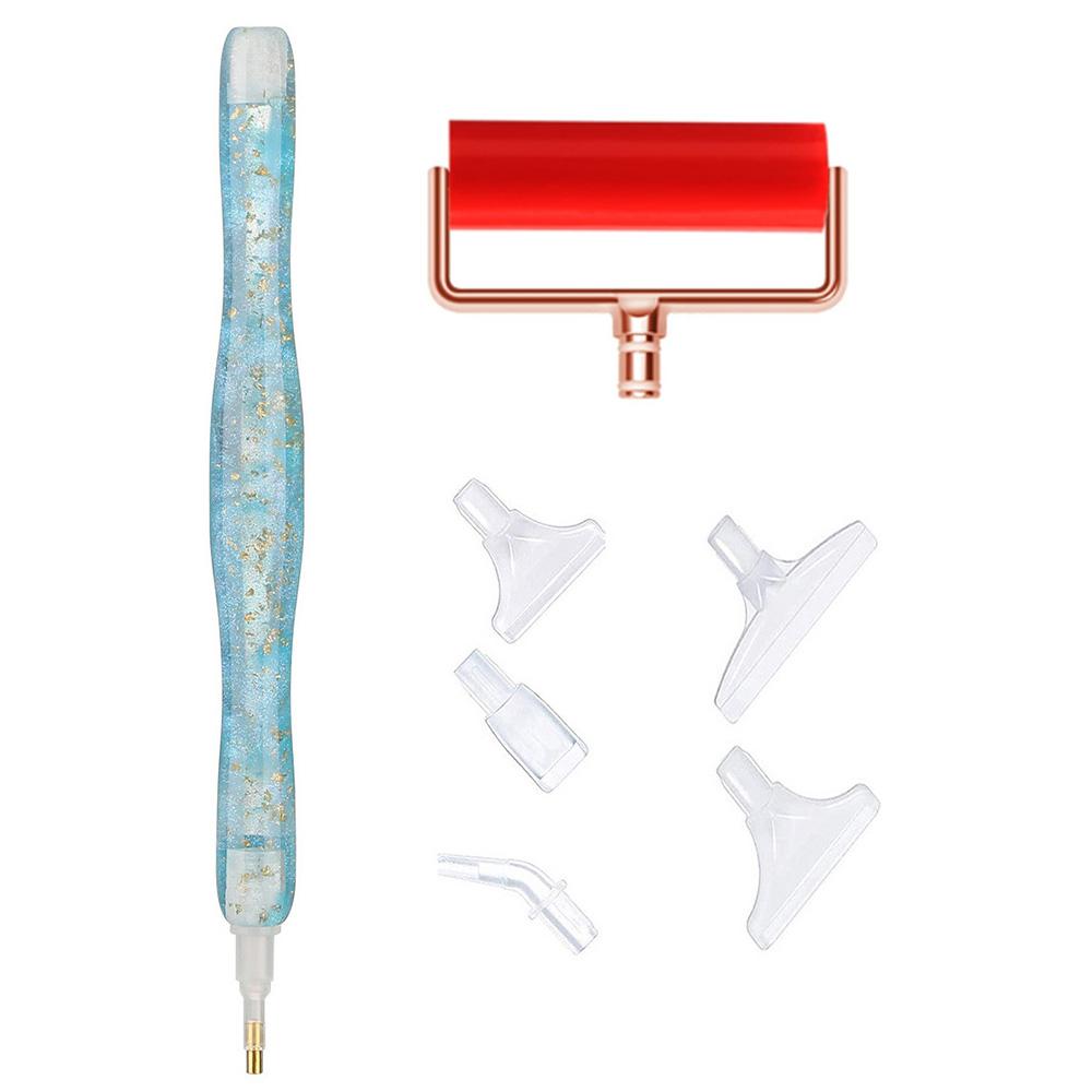 5D Glitter Diamond Painting Pen Rubber Roller Point Drill Pens Multi Placer Tips Kits Diamond Embroidery Cross Stitch DIY Craft