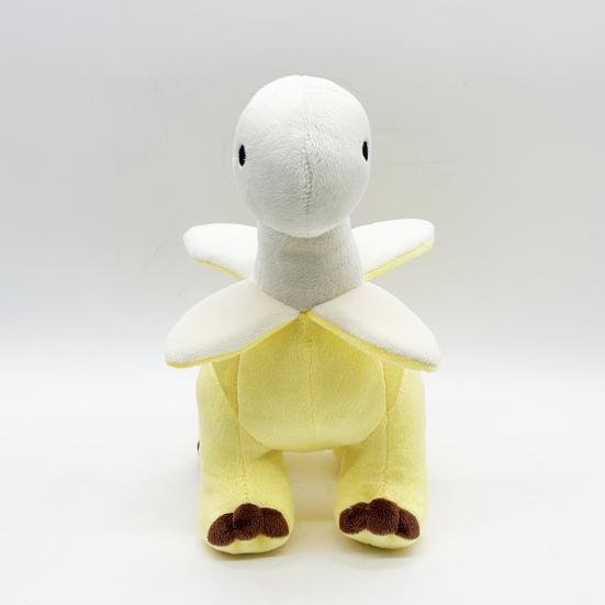 Dinosaurier Puppe Plüschtier mit Banane Symbol für Reichtum Glück Weiche Superweiche Stoffpuppe Jahr des Pferdes Puppe