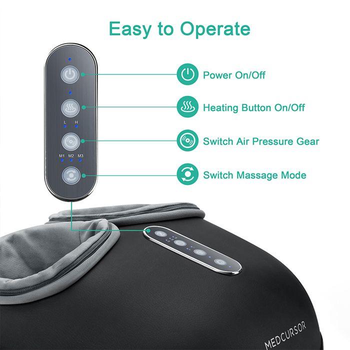 Foot Massager - OEM - EU Plug - Deep Kneading Massage - 30W - Black