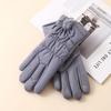 Winter Thickened Touchscreen Gloves Warm Down Cotton Cycling Gloves Windproof Anti-Cold Women Gloves Korean Style