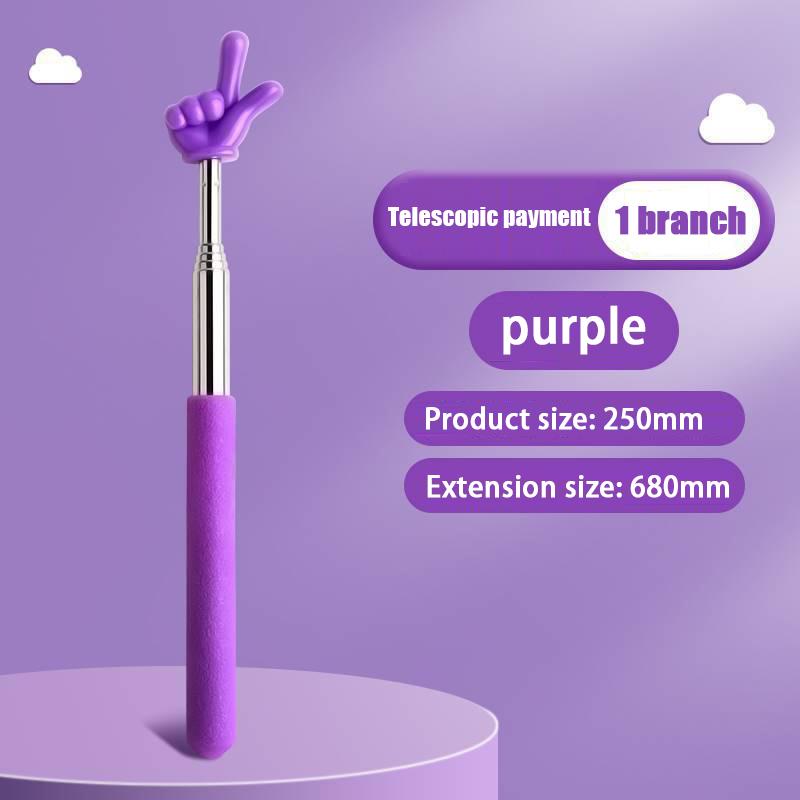 Retractable Teacher Pointer Finger Design Stainlesssteel Telescopic School Teaching Pointer Stick Teacher Supplies For Classroom
