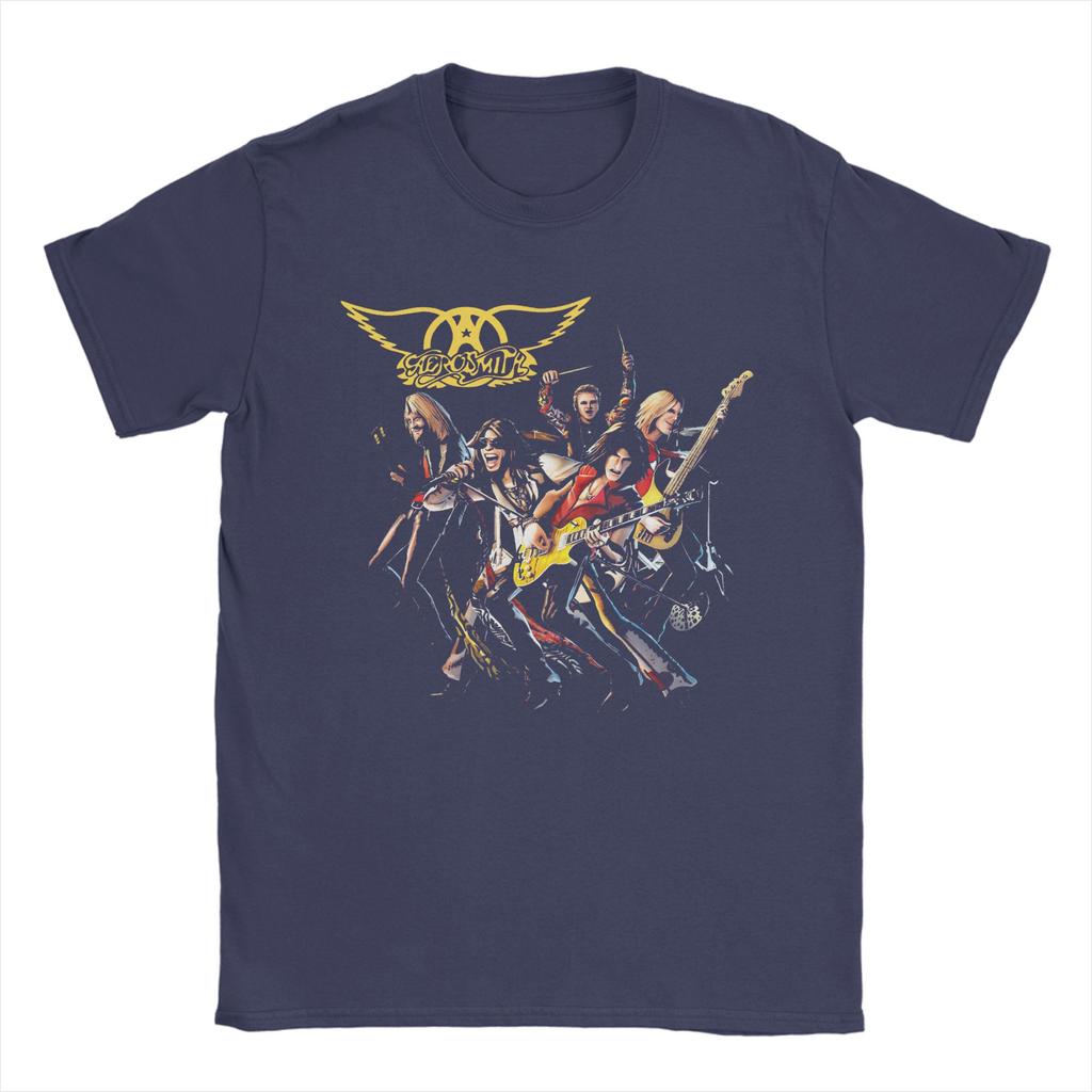 Aerosmith Band Rock TShirt Summer Harajuku T Shirts Male Cotton O Neck Plus Size 5XL Tees Short Sleeve Y2K Funny Tshirt