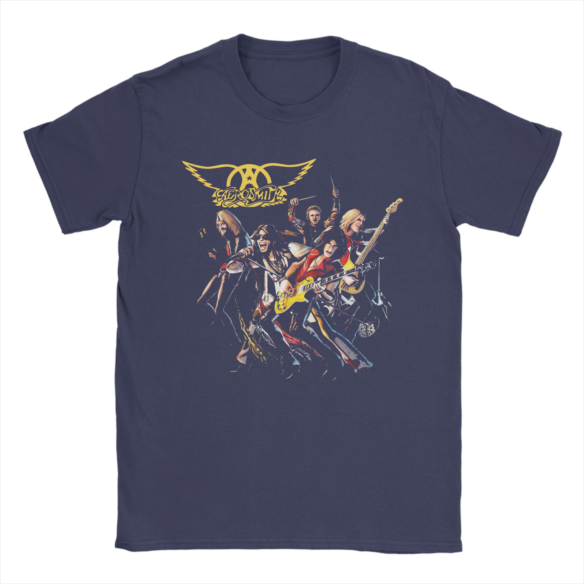 

Aerosmith Band Rock TShirt Summer Harajuku T Shirts Male Cotton O Neck Plus Size 5XL Tees Short Sleeve Y2K Funny Tshirt 4XL