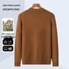 SNOWFLYING Men's Thickened 100% Wool Round Neck Sweater