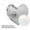 Pillowcase Ultra Soft Heat Transfer Printing Home Decoration Double Color DIY Sequins Love Heart Shape Pillow Cushion Cover for Sofa