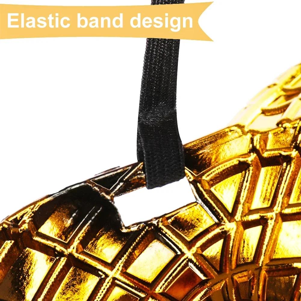 Exotic Golden Leopard Mask for Halloween & Stage Shows - Animal Cosplay Accessory