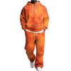 Men's Hoodie and Sweatpants Set with Elastic Waist, Casual Two Piece Outfit