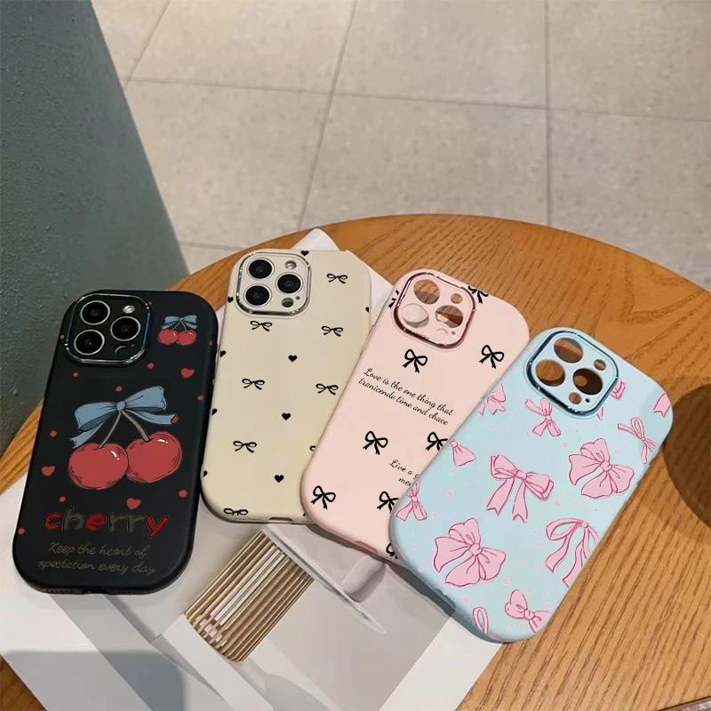 Husă Pentru Realme C63 C61 C67 C51 C53 C55 C21Y C25Y C20 C35 C12 5i 6i 8 9 11 12 13 Pro Plus GT3 cover Drăguță Y2K Fundiță Roz