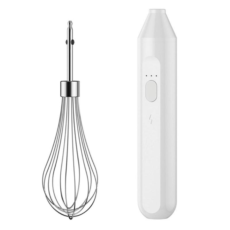 Batteur à œufs réglable à 3 vitesses, mousseur à lait rechargeable, fouet électrique portatif, batteur à mousse, mélangeur à main facile à utiliser