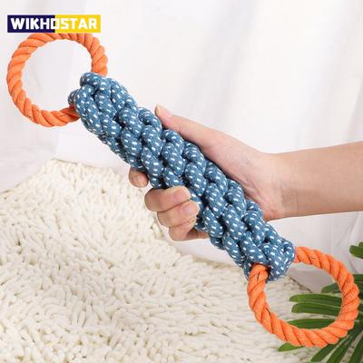 1PC Handwoven Pet Dog Toy for Teeth Cleaning And Chew Fun Random Color Natural Bite Rope Dog Plaything