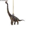 2D Christmas Tree Dinosaur Pendant Decorative Acrylic Christmas Dinosaur Hanging Ornaments Hanging Dinosaur Pattern