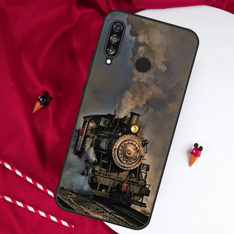 Classic Steam Train Railway For Huawei Nova Y90 Y70 Y60 Y72 Y73 Y61 Y91 7i 8i 11i 12i 12s 9 10 SE P20 P30 P40 Lite Case