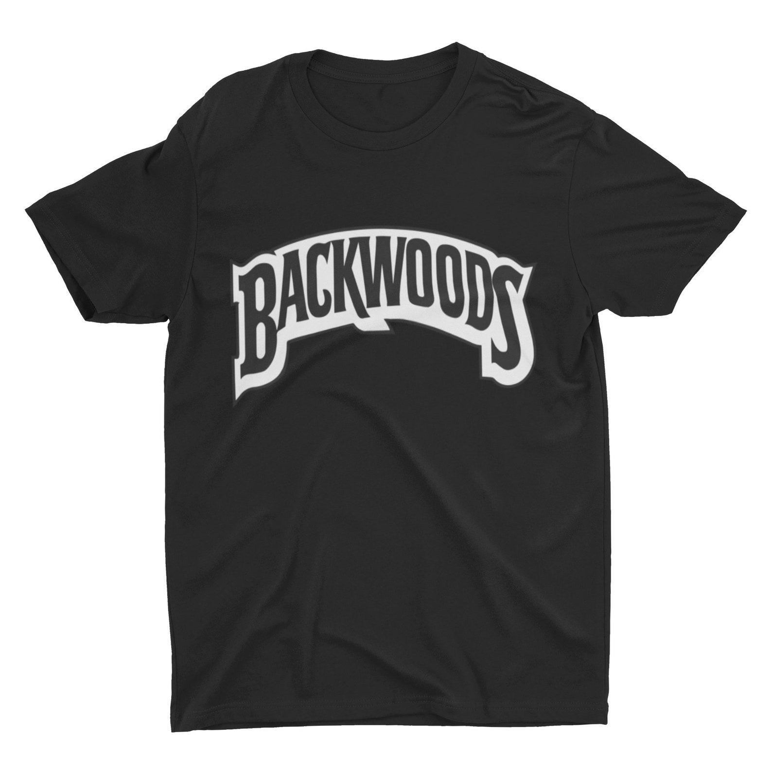 Backwood T-Shirt, Unisex Black Logo Shirt, 100% Cotton XL