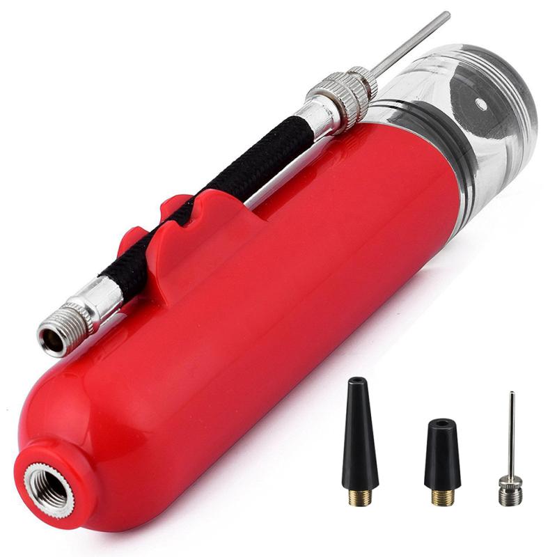 8 Inch Ball Air Pump Portable Multi-function Hand Pump With Needles Nozzles For Basketball Football