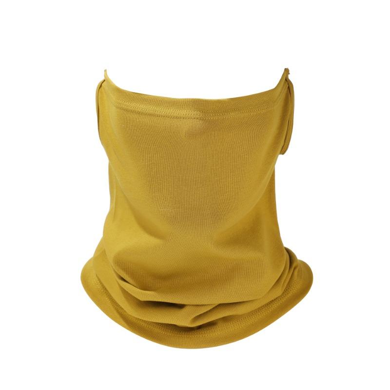 Sunscreen Ear Mask Headscarf Men's Solid Color Cotton Neck Cover Outdoor Cycling Fishing Breathable Scarf