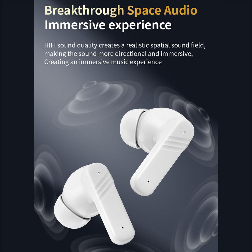 KI-Übersetzungs-Ohrhörer, 5.4 Kabellose Kopfhörer mit Vollfarb-Ladecase, 0,06 s Geringe Latenz Gaming-Headset, ANCCelsiusENC Rauschunterdrückung Ca