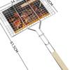 ZISIZ Verdickter doppelwandiger Eisen-Grillkorb