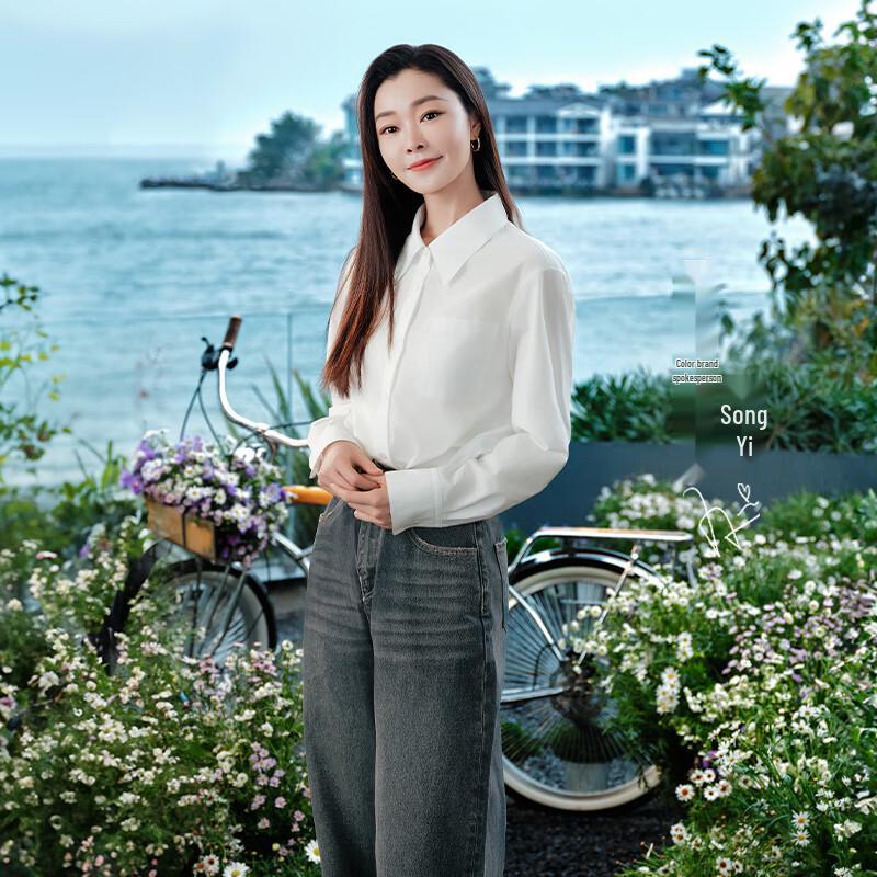 Женский рубашка-кардиган средней длины Sancai Весна 2025 для офиса XL