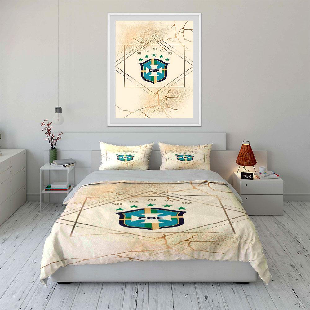 CBF emblem with stars. Bedding sets Duvet cover sets Duvet covers Pillowcases(1 * Duvet Cover 2 * Pillowcases, without duvet insert)