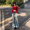 Vintage Low-Rise Micro-Flare Women's Jeans - 2025 Autumn Slim Fit
