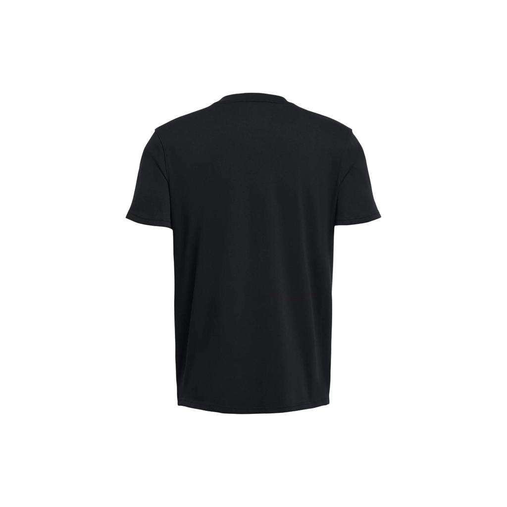 Under Armour Embroidered Print Crew Neck Short Sleeve T-Shirt Men Tops Black 1383379-001
