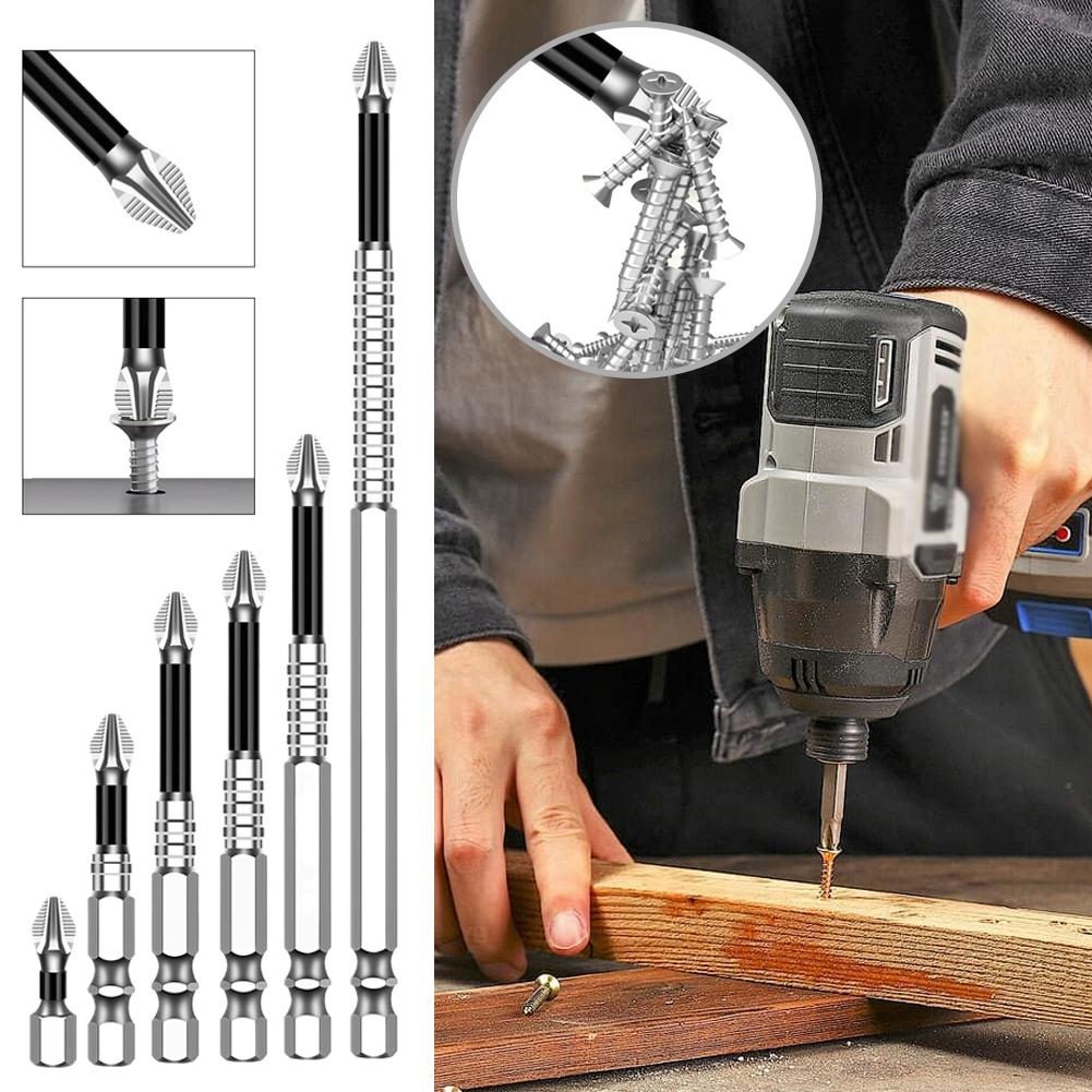 K5 High Magnetic Screwdriver Drill Bit Set Universal Anti-Slip Teeth Phillips Magnetic Electric Screwdriver Set Lengths 25-150mm