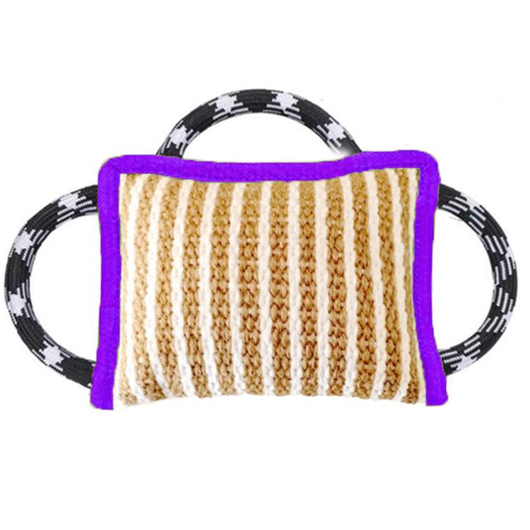 Durable Hemp Bite Pillow with Handle for German Shepherd Malinois Adult Dog Bite Training