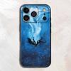 Falling Deep Sea Black Phone Case For IPhone 17 16 15 14 13 12 13 12 11 Pro Max Plus XS XR Silicone Soft Back Cover