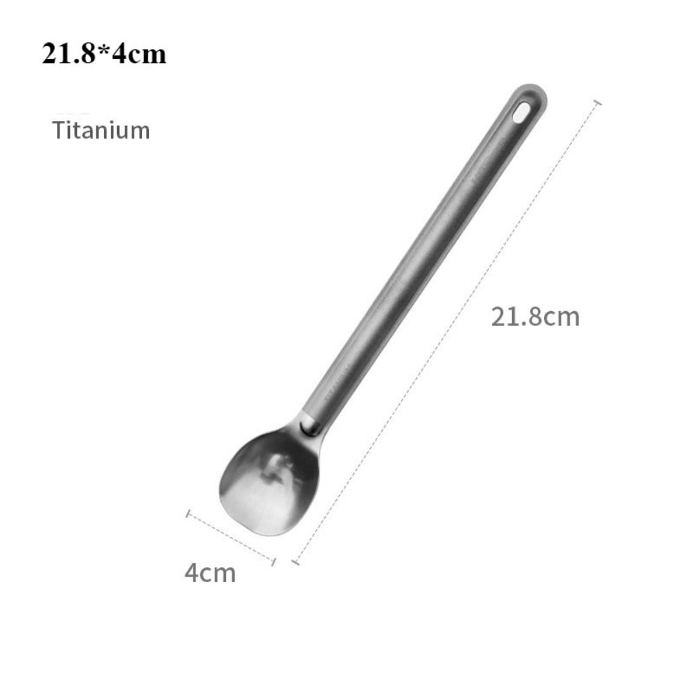 High Quality Portable Titanium Spoon Long Handle Environmental Light Titanium Cookware Outdoor Picnic Accessories Outdoor Tool
