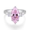 Nine Beauty High Carbon Diamond 7 Carat Zircon Marquise Ring for Women In S925 Sterling Silver