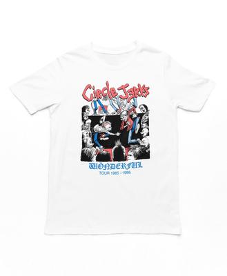 Circle Jerks Wonderful Tour Unisex Tričko Hudba Klasická Rocková Kapela Tričko Nové Bílé