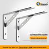 Sturdy Stainless Steel Triangle Wall-Mount Shelf Bracket