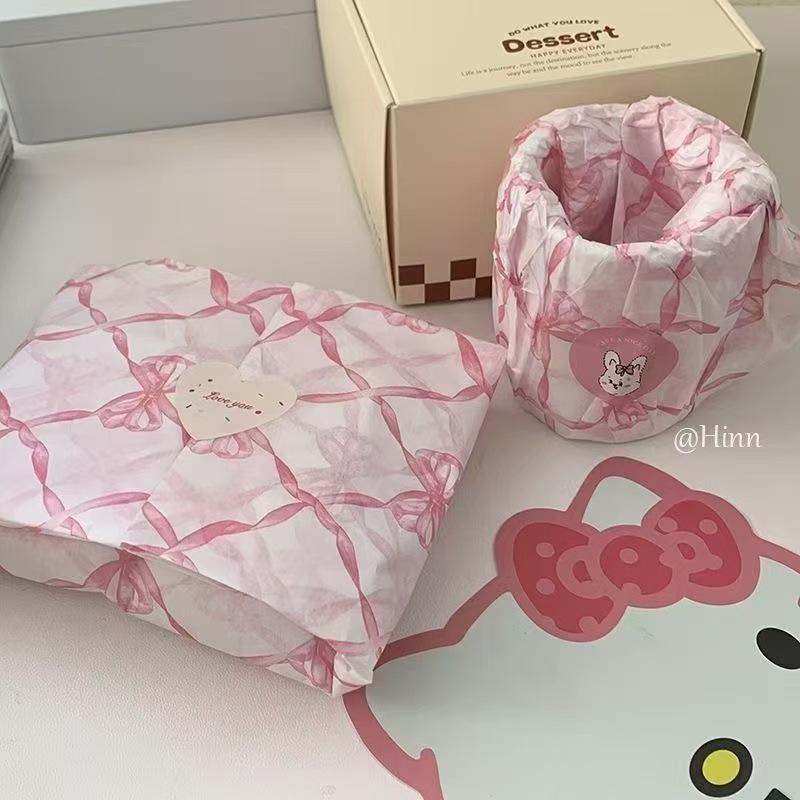 Heart Bow Pear Fresh Flower Gift Wrap DIY Decorative Paper