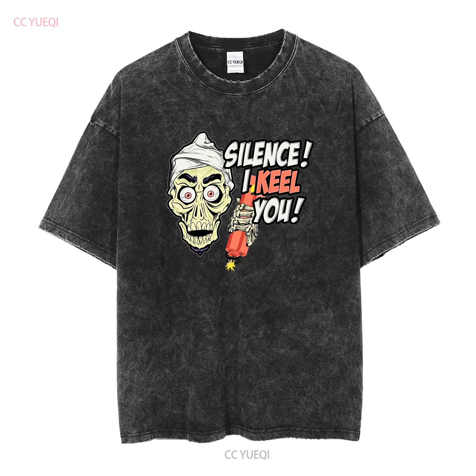 

Silence I Keel You Jeff Dunham achmed puppet black shirt Size Large vintage Washed Comfortable graphic Breathable Versatile 2XL