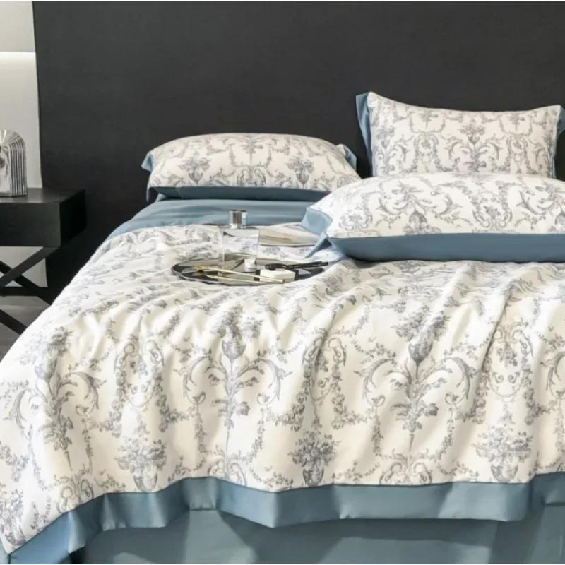 Tencel air conditioner quilt 4-piece summer washable silk summer cool quilt thin sleeping naked ice silk summer quilt