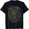 Steampunk Lion Bronze And Black Artwork Graphic T-Shirt