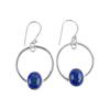 Lapis Lazuli Gemstone 925 Sterling Silver Handcrafted Jewelry Earrings 1.37" EE-67-35
